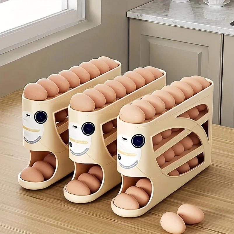 3-Tier Rolling Egg Storage Con - Kitchen Baking Tray Storage บทวิจารณ์และราคา