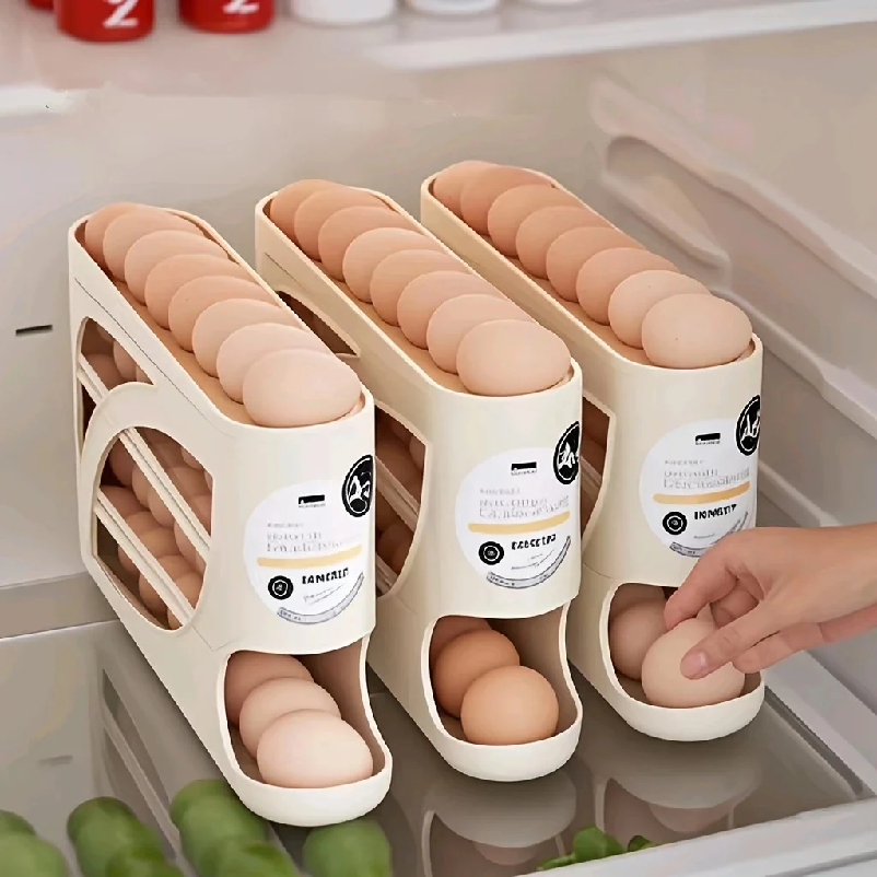 3-Tier Rolling Egg Storage Con - Kitchen Baking Tray Storage บทวิจารณ์และราคา