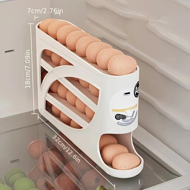 3-Tier Rolling Egg Storage Con - Kitchen Baking Tray Storage บทวิจารณ์และราคา