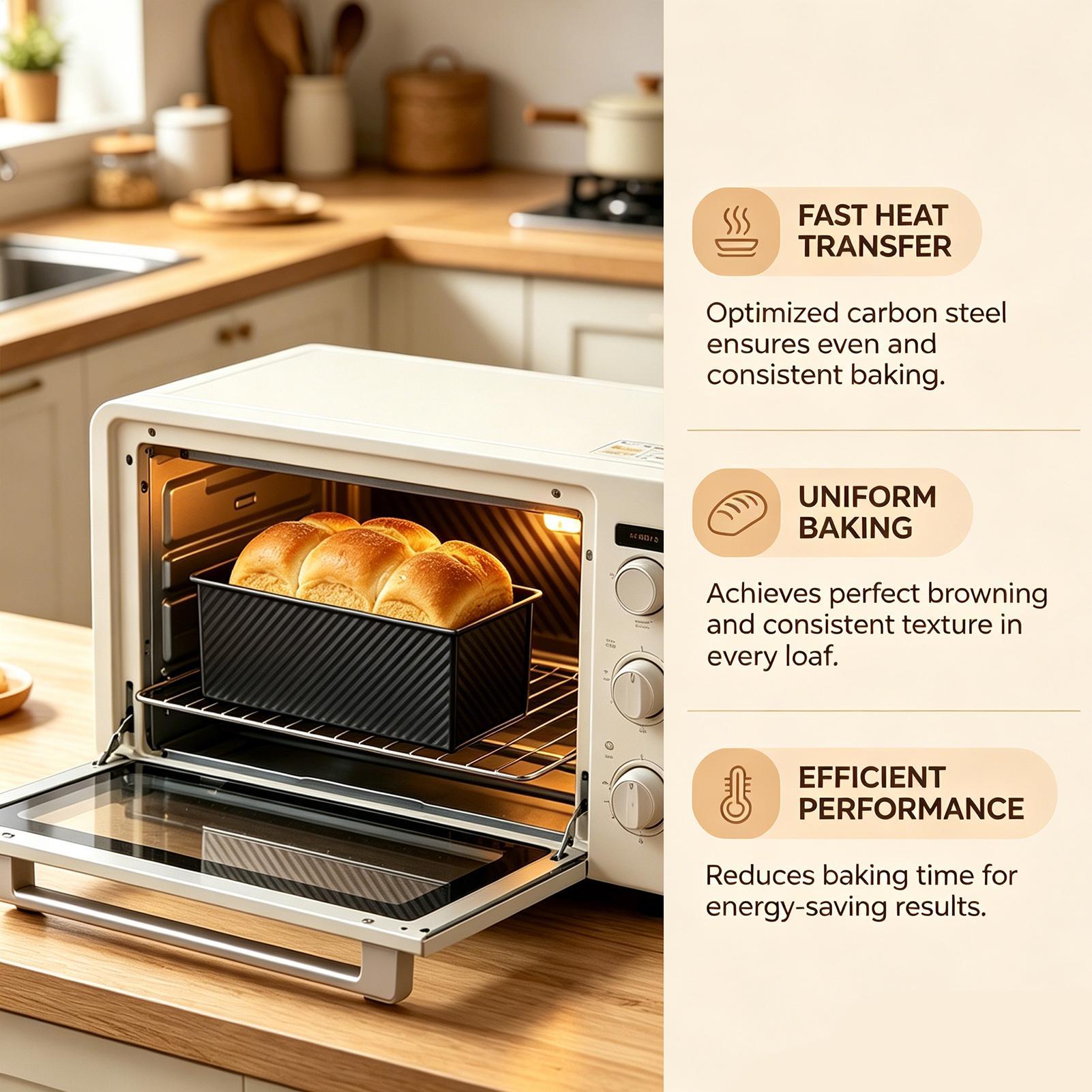 Bread Baking Pan Corrugated Ca - Kitchen Baking Tins บทวิจารณ์และราคา