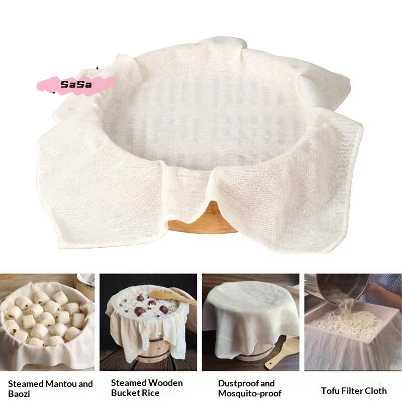 3Pcs Pure Cotton Steamer Cloth - Kitchen Baking Drawer บทวิจารณ์และราคา