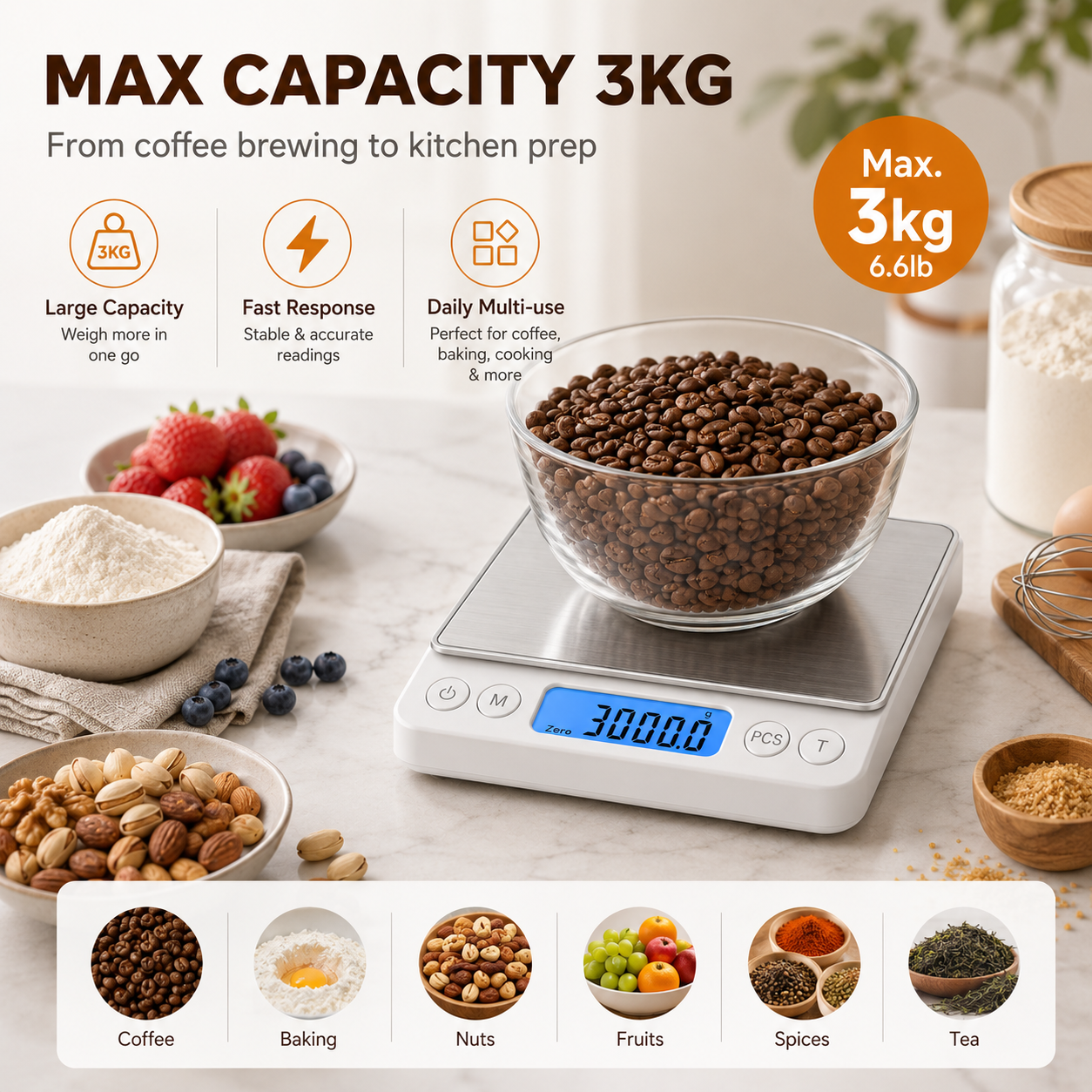 5kg/1g Digital Kitchen Scale,  - Kitchen Baking Scale บทวิจารณ์และราคา