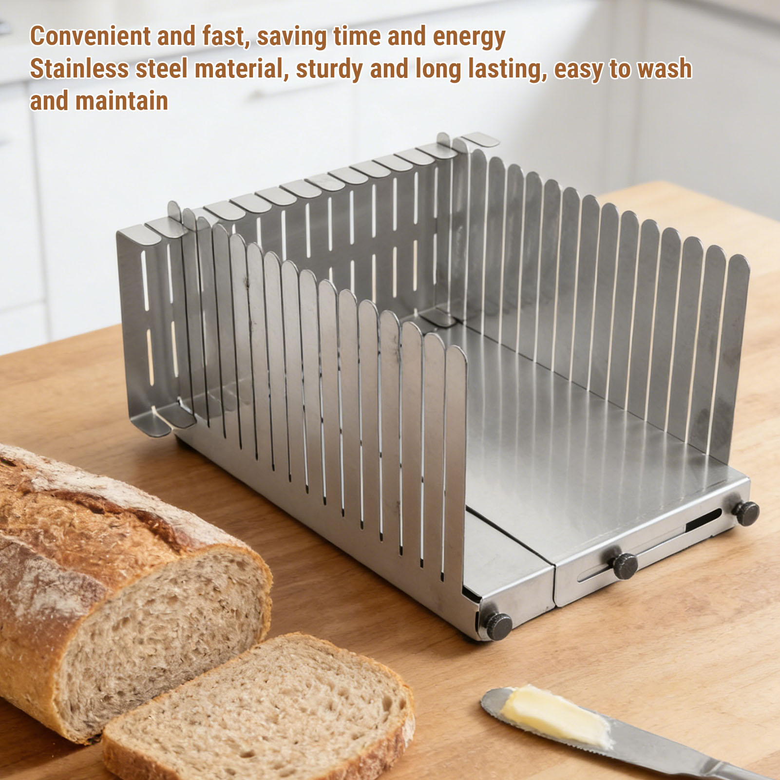 Bread Slicing Guide Stainless  - Commercial Kitchen For Baking บทวิจารณ์และราคา