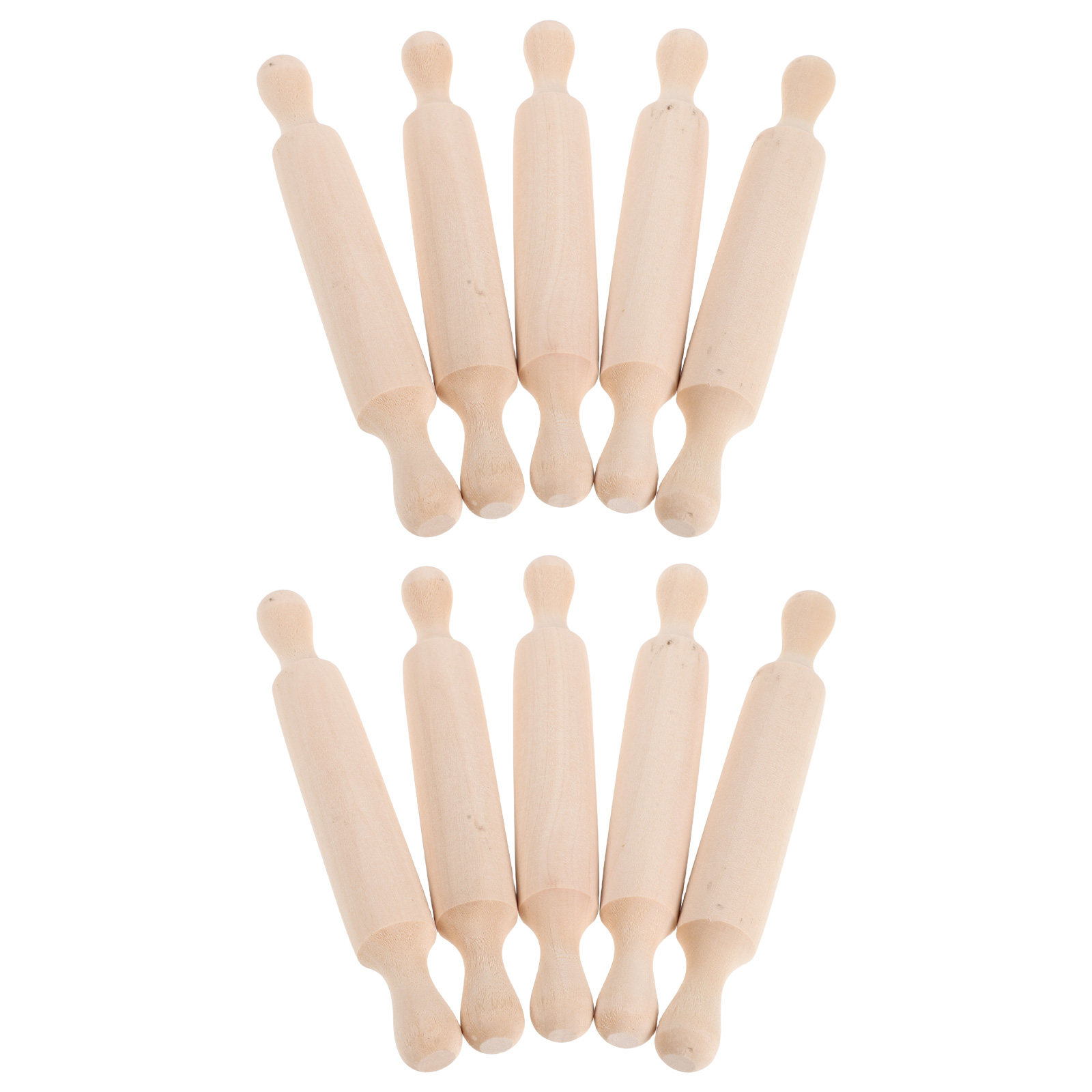 10Pcs Mini Wooden Rolling Pin  - Baking Kitchen For Kids บทวิจารณ์และราคา