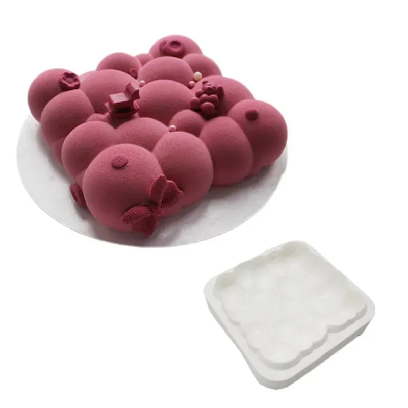 3D Square Cloud Shaped Silicon - Kitchen Baking Ware บทวิจารณ์และราคา