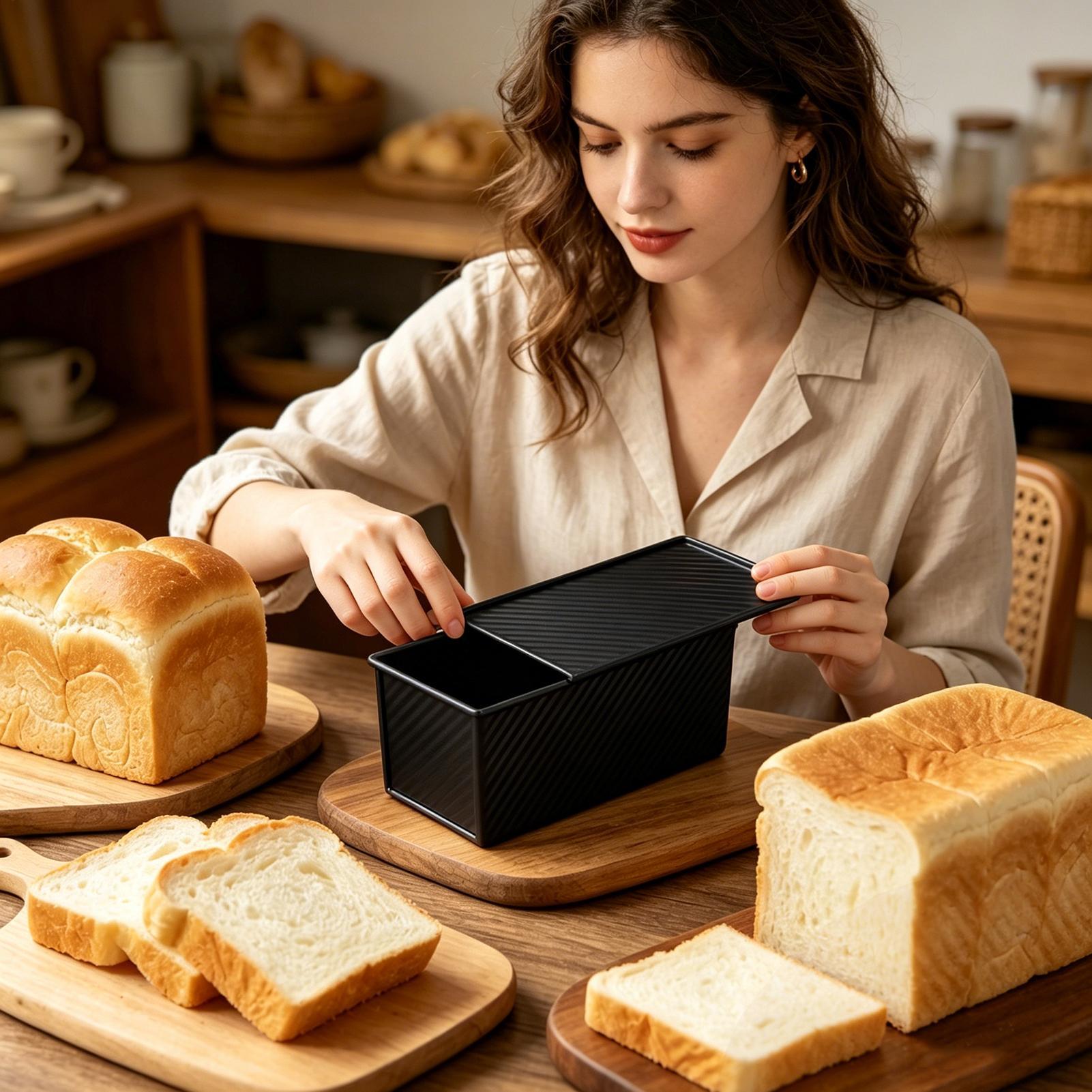 Loaf Pan With Lid Corrugated C - Kitchen Baking Tins บทวิจารณ์และราคา