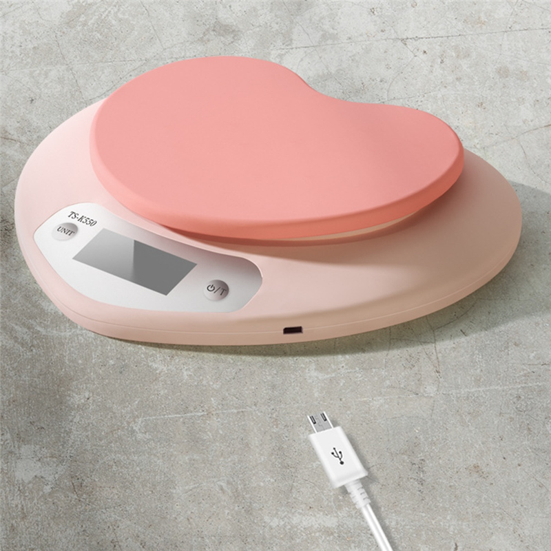 ABBZ-Portable Pink Heart-Shape - Kitchen Baking Scale บทวิจารณ์และราคา