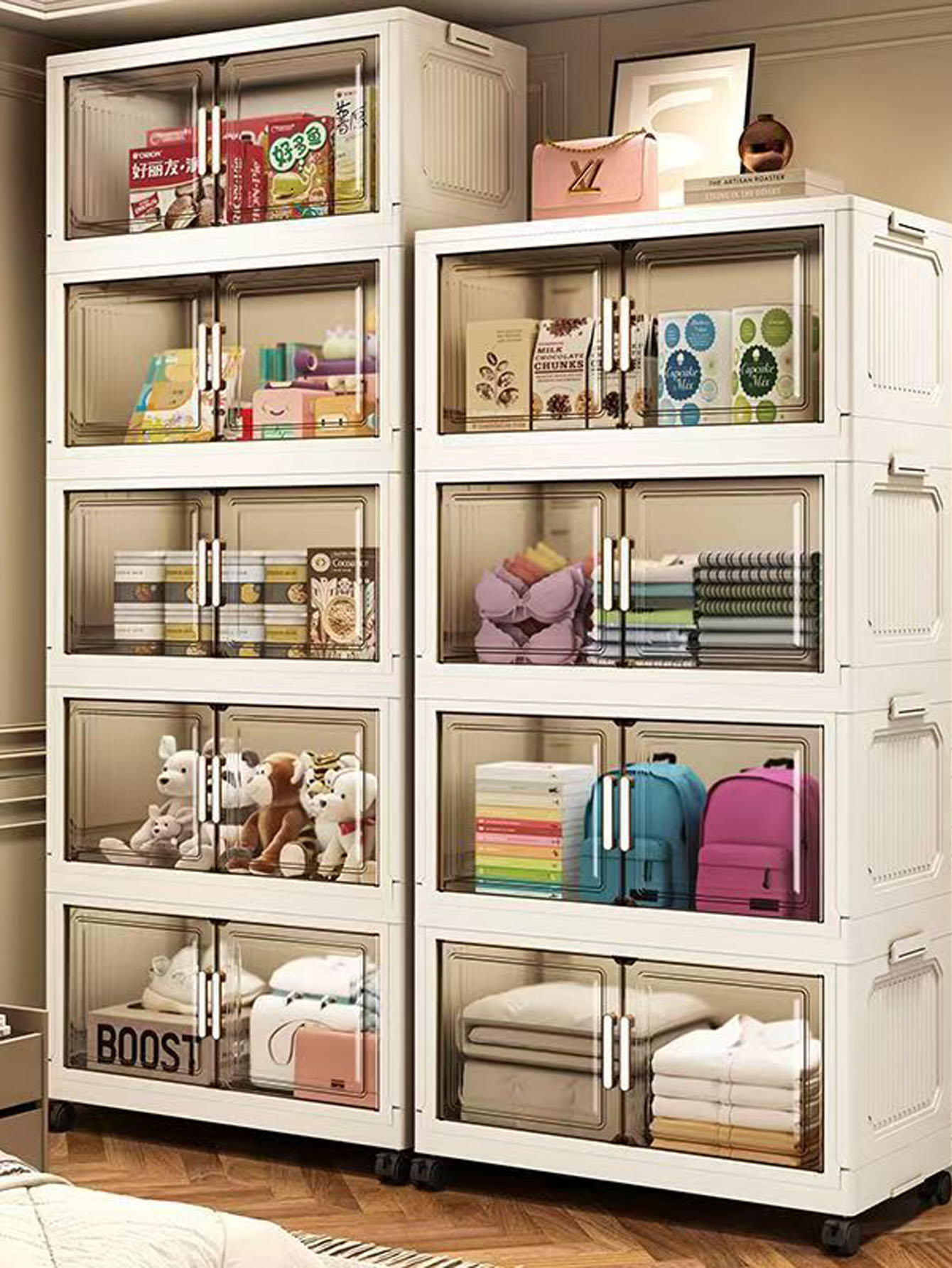 Storage Cabinet Folding Storag - Kitchen Baking Tray Storage บทวิจารณ์และราคา