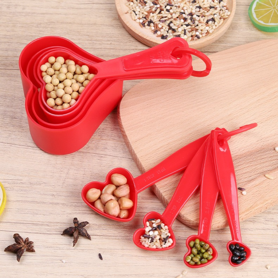 Plastic heart-shaped measuring - Kitchen Baking Scale บทวิจารณ์และราคา