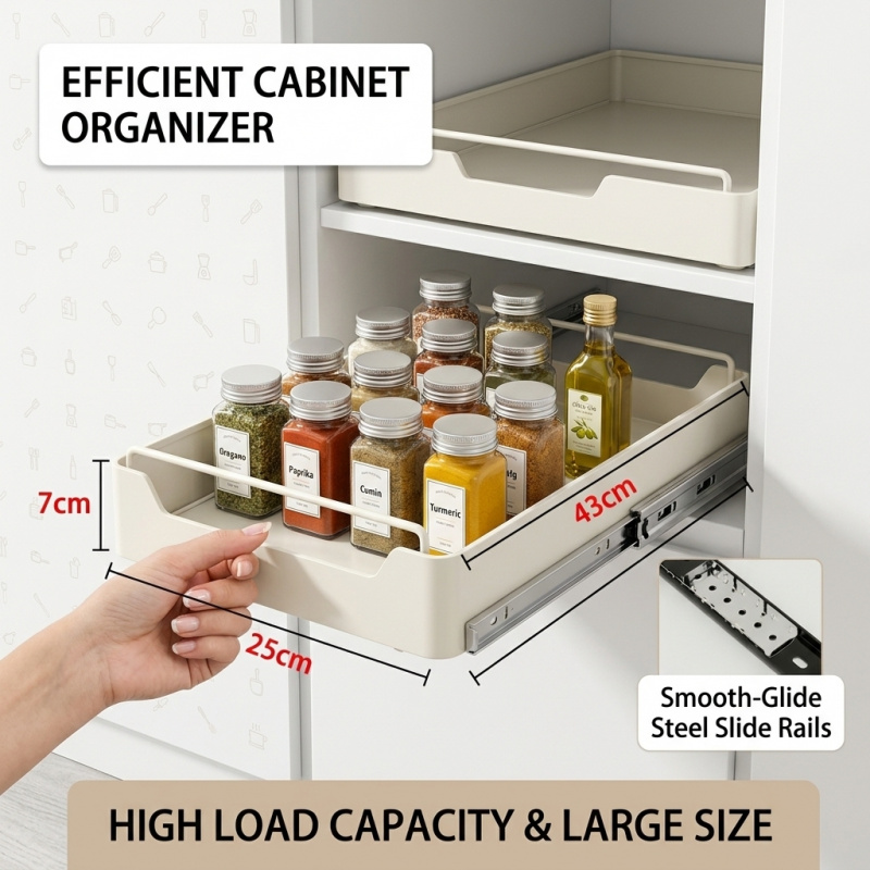 Pull-out Kitchen Storage Rack  - Kitchen Baking Tray Storage บทวิจารณ์และราคา