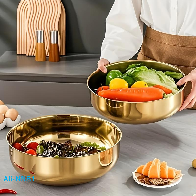 【N】Stainless Steel Mixing Bowl - Commercial Kitchen For Baking บทวิจารณ์และราคา