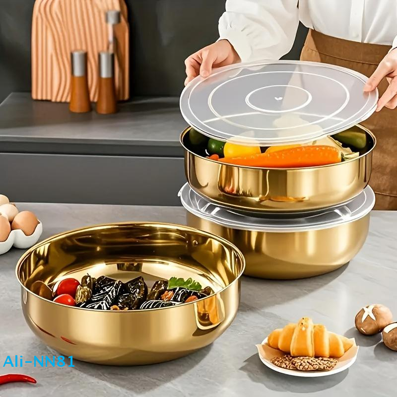 【N】Stainless Steel Mixing Bowl - Commercial Kitchen For Baking บทวิจารณ์และราคา