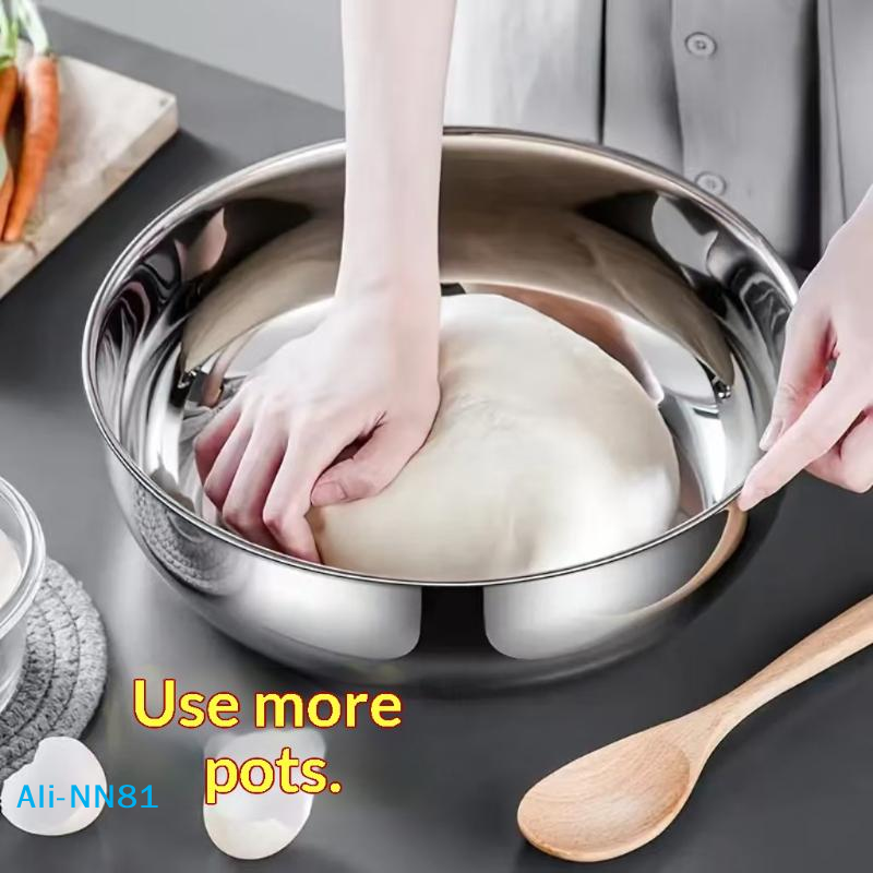 【N】Stainless Steel Mixing Bowl - Commercial Kitchen For Baking บทวิจารณ์และราคา