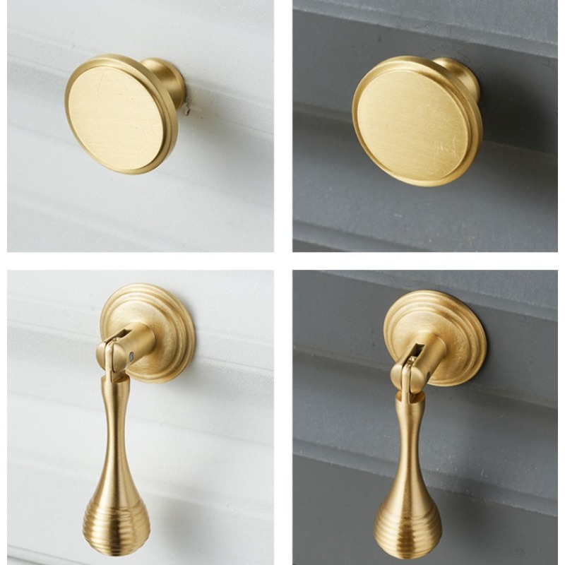 Solid Brass Cabinet Handle/Min - Kitchen Baking Drawer บทวิจารณ์และราคา