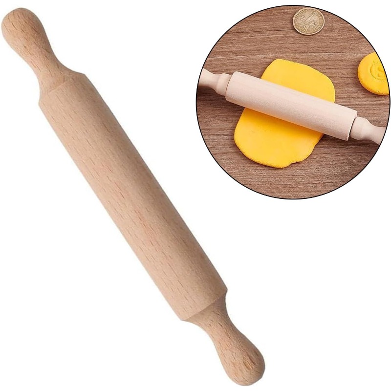Wooden Mini Rolling Pin for Ki - Baking Kitchen For Kids บทวิจารณ์และราคา