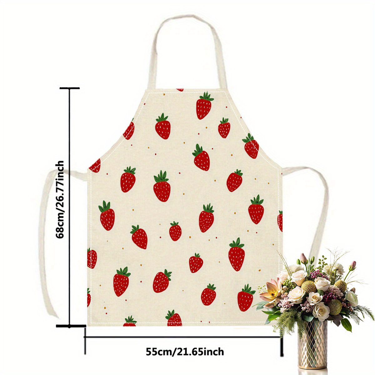 1pc Strawberry Apron Fruit Pat - Baking Kitchen For Kids บทวิจารณ์และราคา