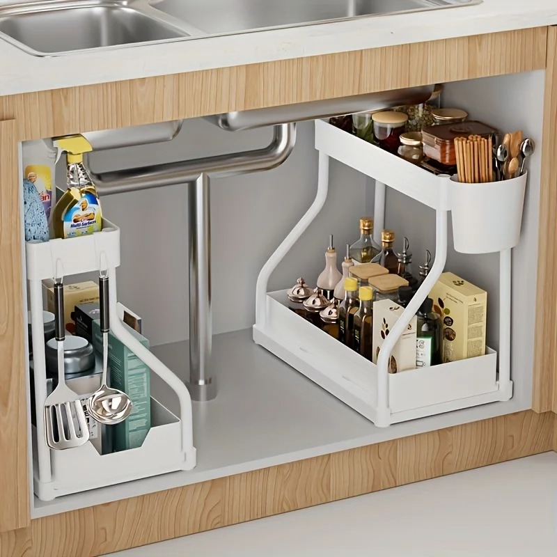Under Sink Organizer Space Sav - Kitchen Baking Tray Storage บทวิจารณ์และราคา