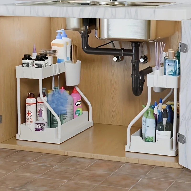 Under Sink Organizer Space Sav - Kitchen Baking Tray Storage บทวิจารณ์และราคา