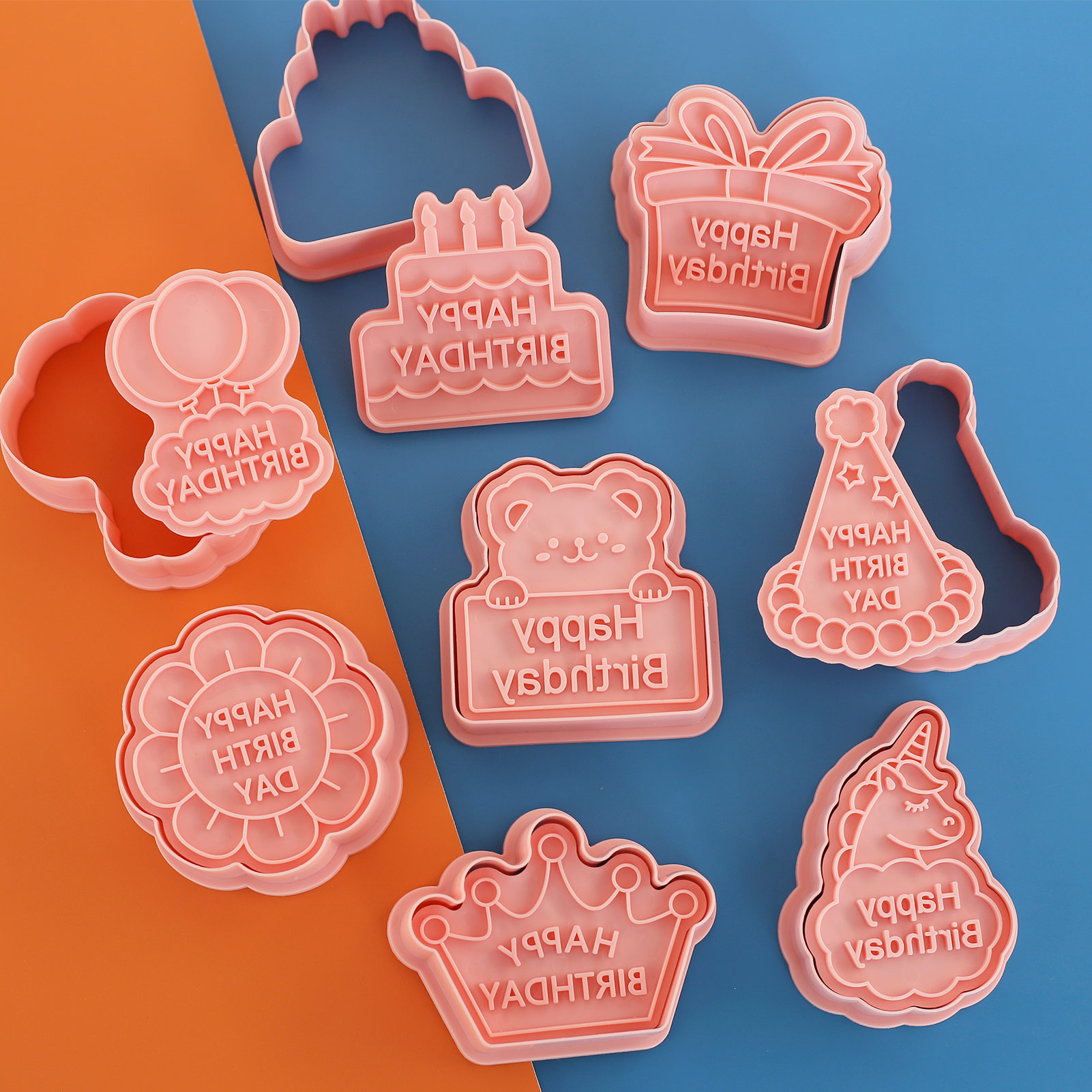 8pcs Happy Birthday Cookie Cut - Baking Kitchen For Kids บทวิจารณ์และราคา