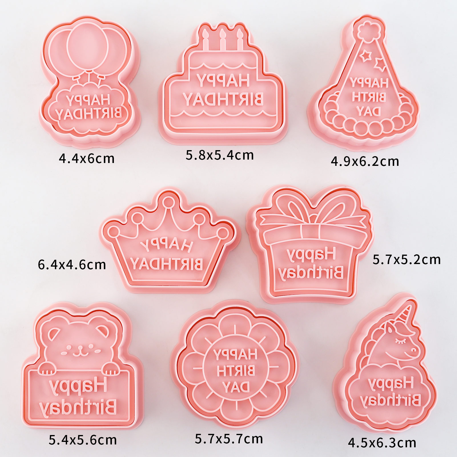 8pcs Happy Birthday Cookie Cut - Baking Kitchen For Kids บทวิจารณ์และราคา
