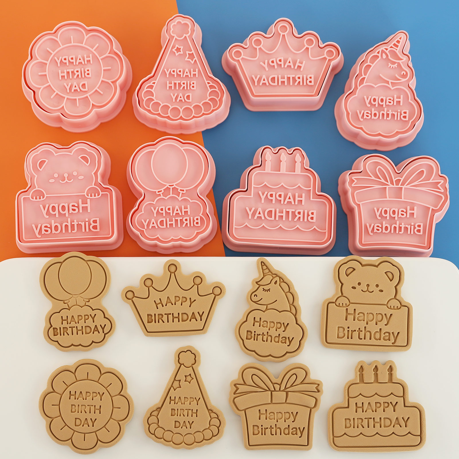 8pcs Happy Birthday Cookie Cut - Baking Kitchen For Kids บทวิจารณ์และราคา