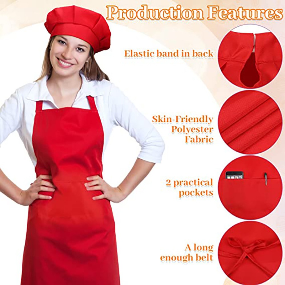 Children Chef Apron Front Pock - Baking Kitchen For Kids บทวิจารณ์และราคา