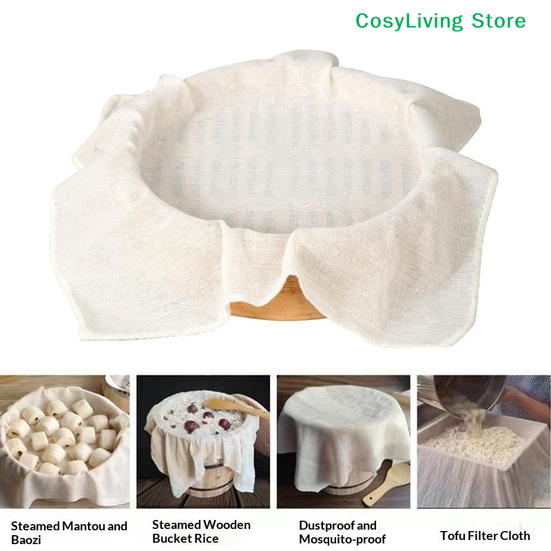 3Pcs Pure Round Cotton Steamer - Kitchen Baking Drawer บทวิจารณ์และราคา