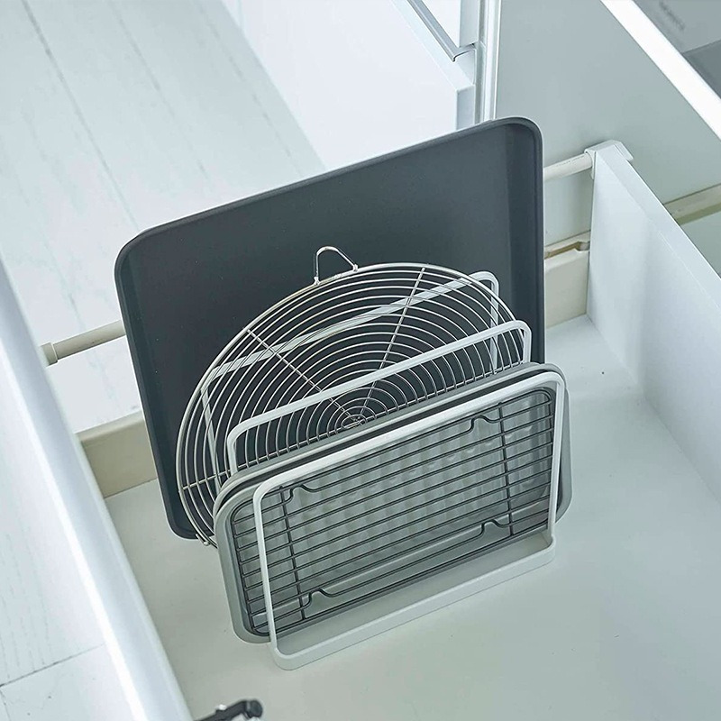 Vertical Cutting Board Rack Fo - Kitchen Baking Tray Storage บทวิจารณ์และราคา