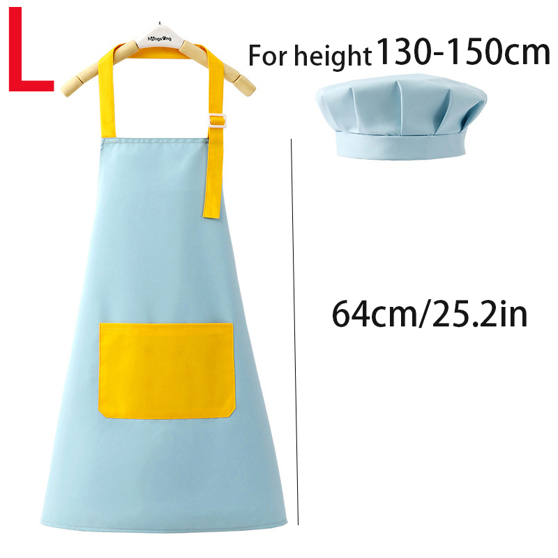 Kids Apron and Chef Hat Set Ad - Baking Kitchen For Kids บทวิจารณ์และราคา