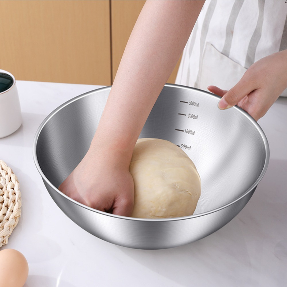 3pcs Stainless Steel Bowl Set  - Kitchen Baking Scale บทวิจารณ์และราคา
