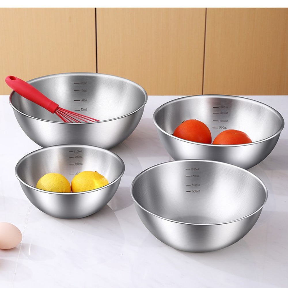 3pcs Stainless Steel Bowl Set  - Kitchen Baking Scale บทวิจารณ์และราคา
