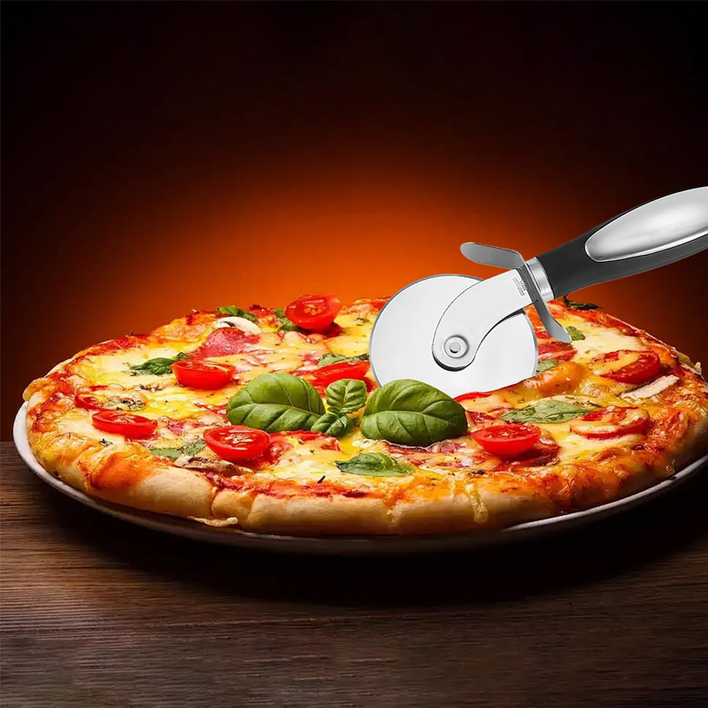 Stainless Steel Pizza Cutter W - Commercial Kitchen For Baking บทวิจารณ์และราคา