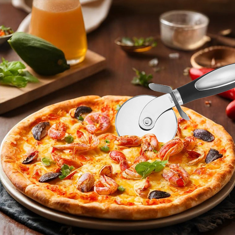 Stainless Steel Pizza Cutter W - Commercial Kitchen For Baking บทวิจารณ์และราคา